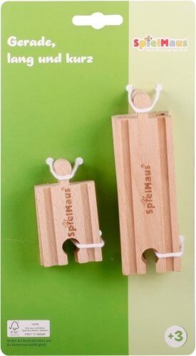 VEDES 42523780 SpielMaus Holz Gerade lang und kurz, 4 Stück