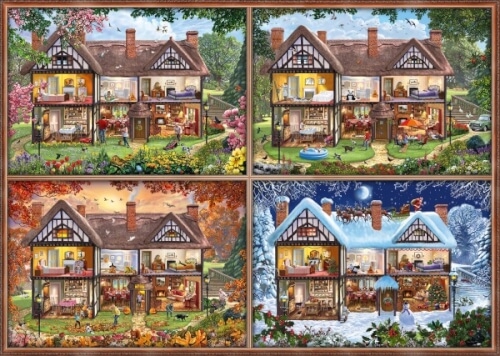 Schmidt Spiele Puzzle Jahreszeiten-Haus, 2000 Teile