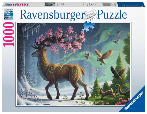 Ravensburger Puzzle 17385 Der Hirsch als Frühlingsbote - 1000 Teile Puzzle für Erwachsene und Kinder