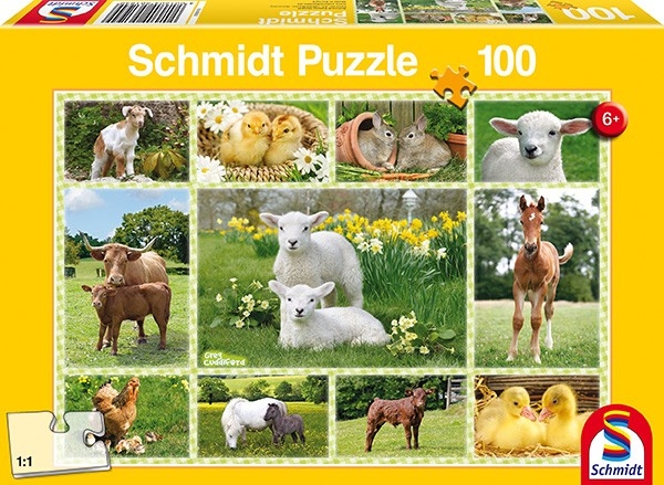 Schmidt Spiele 56194 Tierkinder auf dem Bauernhof, 100 Teile