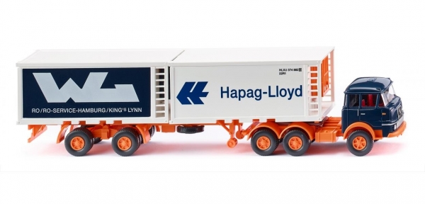 Wiking 052201 Kühlcontainersattelzug (Krupp) Hapag Lloyd / WL