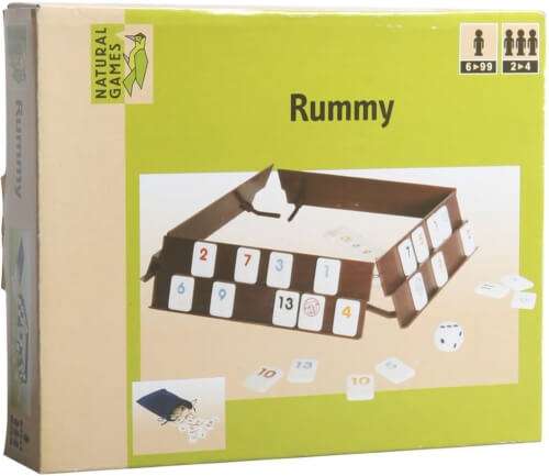 Vedes 61096094 Natural Games Rummy, 106 Steine