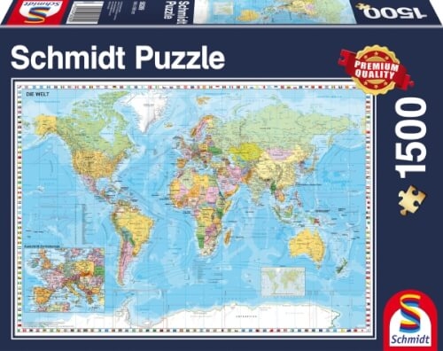 Schmidt Spiele Puzzle Standard 1.500 Teile, Die Welt