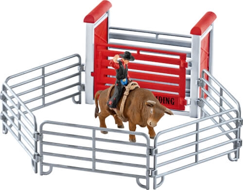 Schleich Farm World Western/ Rodeo - 41419 Bull Riding mit Cowboy, ab 3 Jahre