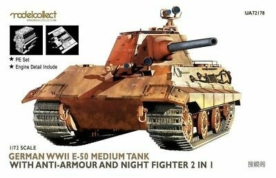 Modelcollect UA72178 1:72 Germany WWII E-50 Medium Tank with anti-armour and night fighter