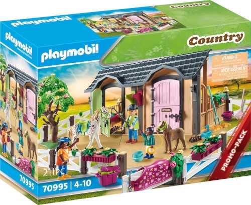 PLAYMOBIL 70995 Reitunterricht mit Pferdeboxen