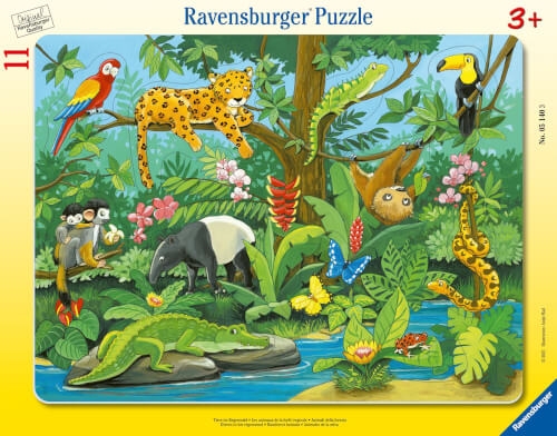 Ravensburger 05140 Puzzle Tiere im Regenwald 11 Teile