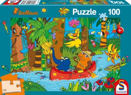 Schmidt Spiele 56313 Puzzle Im Dschungel, 100 Teile