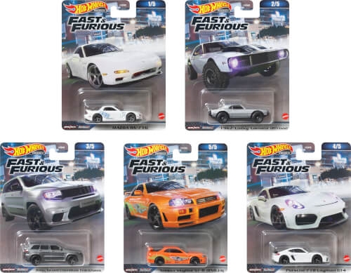 Mattel HNW46 Hot Wheels Premium Fast & Furious, sortiert