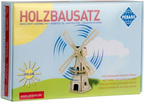 Peter Bausch 834/1 Holzbausatz SOLAR Windmühle 34 Teile