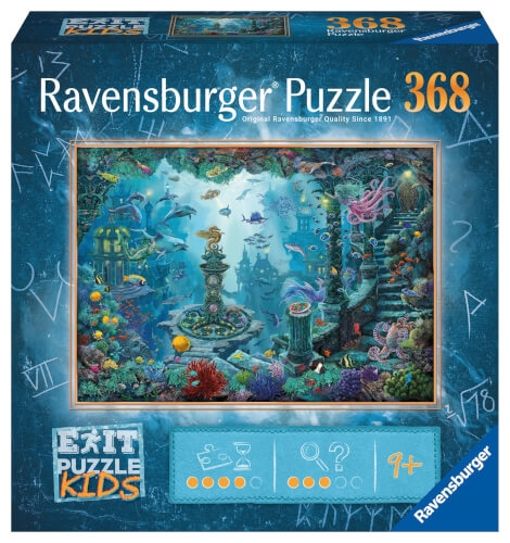 Ravensburger EXIT Puzzle Kids - 13394 Im Unterwasserreich - 368 Teile Puzzle für Kinder ab 9 Jahren,