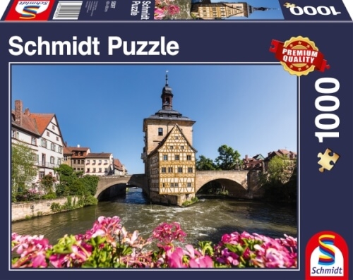 Schmidt Spiele Puzzle: Bamberg, Regnitz und Altes Rathaus 1000 Teile