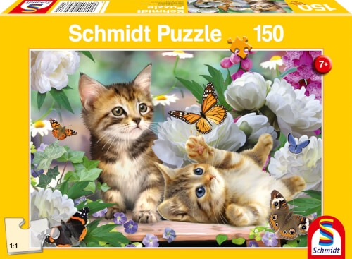 Schmidt Spiele 56468 Puzzle Verspielte Katzenbabys 150Teile