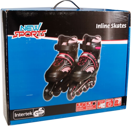 New Sports Inliner Pink, ABEC 7, Größe 35 - 38