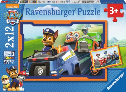 Ravensburger 075911 Puzzle: Paw Patrol im Einsatz 2x12 Teile