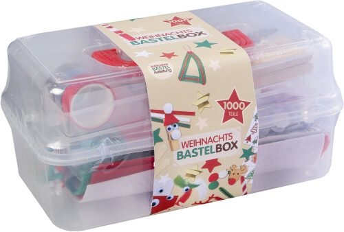 Bell Trade 40002 Loveria Bastel Koffer mit 1000 Teile Weihnachten, praktische Aufbewahrungsbox mit 2