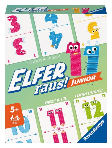 Ravensburger - 20947 Elfer Raus! Junior - Kartenspiel 2 - 6 Spieler, Spiel ab 5 Jahren für Kinder un