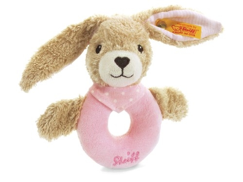 Steiff 237591 Hoppel Hase Greifring 12 rosa