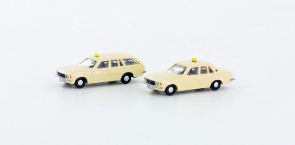 Lemke Minis LC4509 Opel Record D Taxi 2er Set