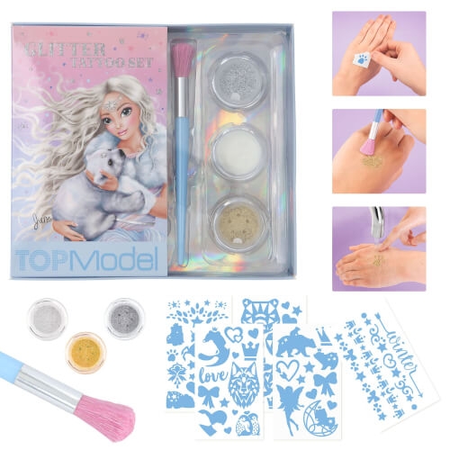 Depesche 12043 TOPModel Glitzer Tattoo Set ICEWORLD