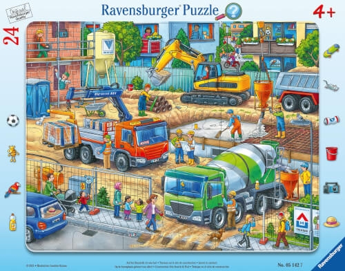 Ravensburger 05142 Puzzle Auf der Baustelle ist was los! 24 Teile