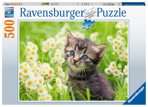 Ravensburger Puzzle 17378 Kätzchen in der Wiese - 500 Teile Puzzle für Erwachsene und Kinder ab 12 J