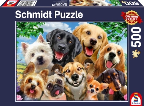 Schmidt Spiele 58390 Puzzle: Hunde-Selfie 500 Teile