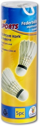 Vedes 74101372 New Sports Badminton-Bälle mit Federn,4Stück in Dose