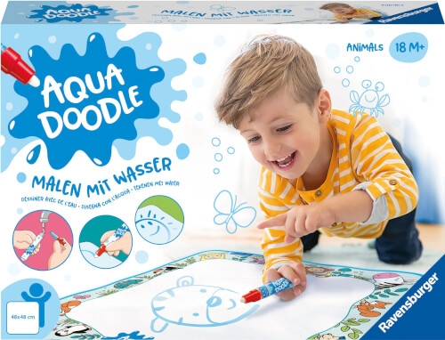 Ravensburger 4564 Aquadoodle Animals - Erstes Malen für Kinder ab 18 Monate, Malset für fleckenfreie