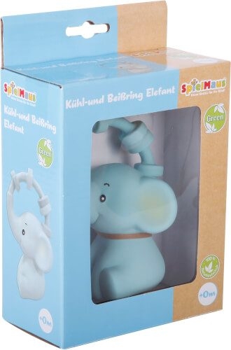 VEDES 40814086 SpielMaus Baby Kautschuk Spiel- und Beißring Elefant