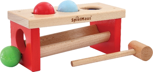 Vedes 41604581 Spielmaus Holz Kugelklopfbank, 24 x 11 x 10 cm