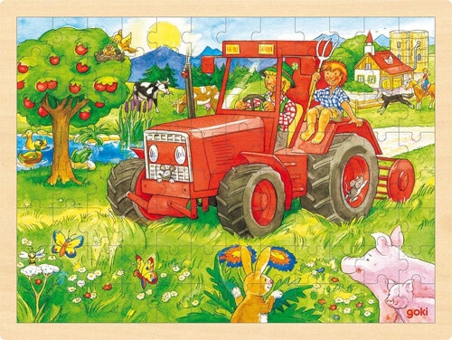 GoKi Einlegepuzzle Traktor