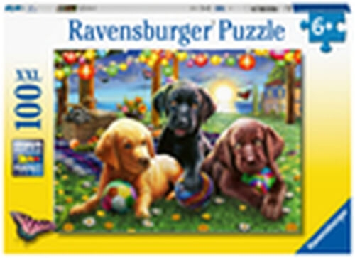 Ravensburger 12886 Puzzle Hunde Picknick 100 Teile XXL