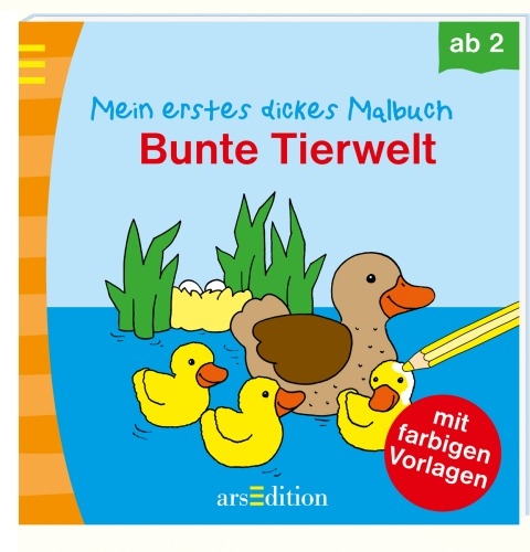 Ars Edition GmbH 130943 Mein erstes dickes Malbuch - Bunte Tierwelt
