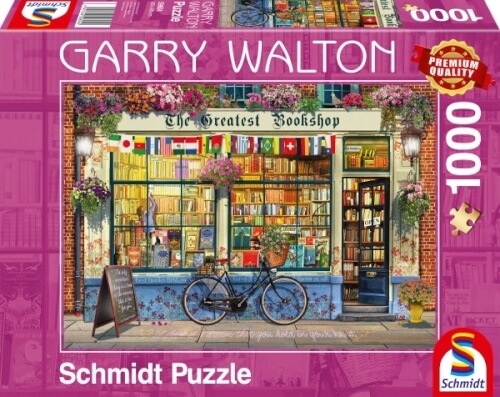 Schmidt Spiele 59604 Puzzle Garry Walton Buchhandlung, 1000 Teile