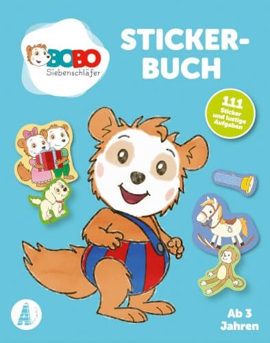 Adrian & Wimmelbuchverlag 9783948638122 Bobo Siebenschläfer Stickerbuch