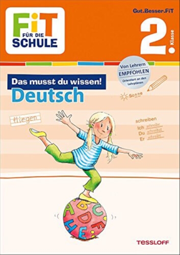 Tessloff FiT FÜR DIE SCHULE: Das musst du wissen! Deutsch 2. Klasse, Taschenbuch, 64 Seiten, ab 7 Ja