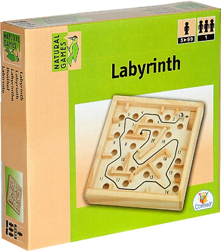 Vedes 61409726 Natural Games Holz Labyrinth 12 x 12 cm
