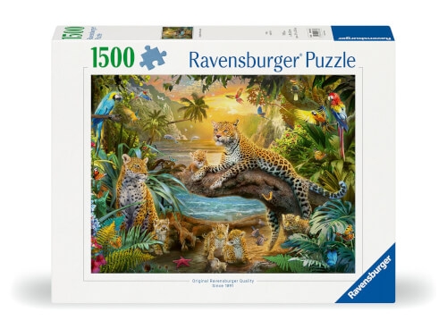 Ravensburger 12000738 Puzzle Leopardenfamilie im Dschungel 1500 Teile