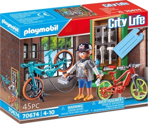 PLAYMOBIL 70674 Geschenkset 'E-Bike-Werkstatt'