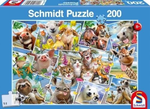 Schmidt Spiele Puzzle Tierische Selfies, 200 Teile