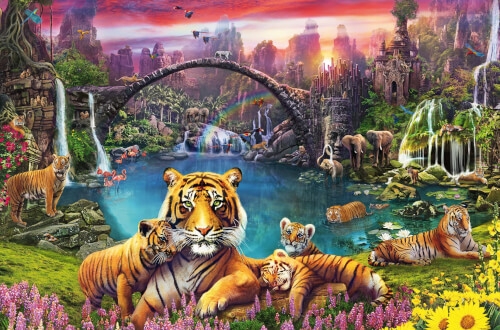 Ravensburger 16719 Puzzle Tiger in paradiesischer Lagune 3000 Teile