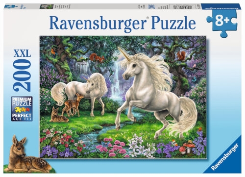 Ravensburger 12838 Puzzle Geheimnisvolle Einhörner 200 Teile XXL