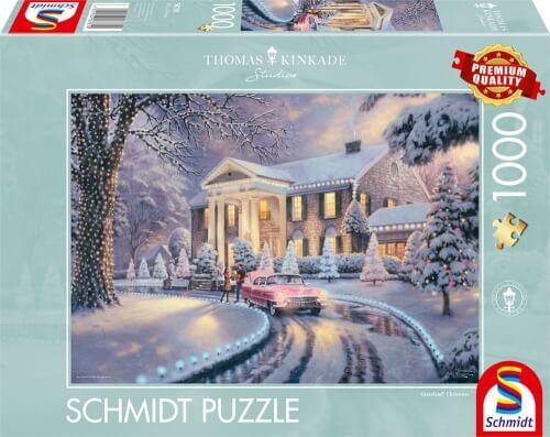 Schmidt Spiele 58781 Graceland Christmas, Puzzle Thomas Kinkade 1.000 Teile