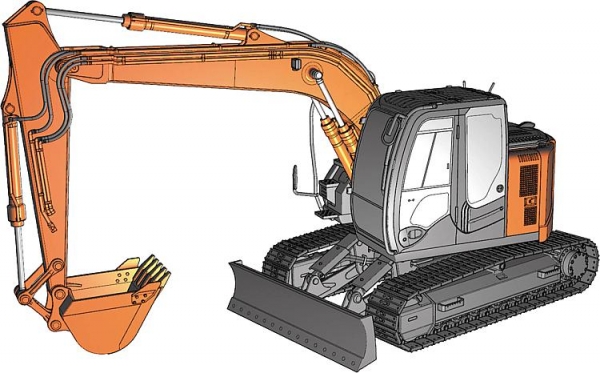 Hasegawa 66001 1/35 Hitachi Bagger ZAXIS 135US