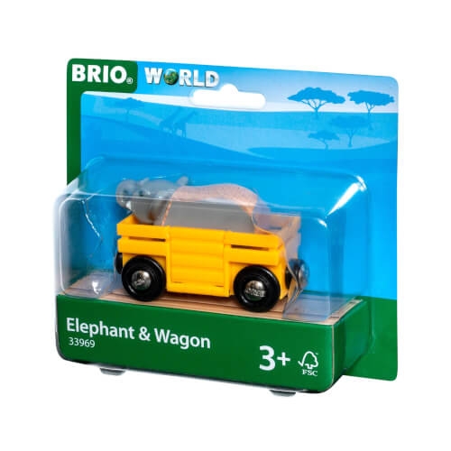 BRIO 63396900 Tierwaggon Elefant D