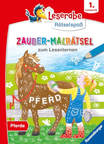 Ravensburger 48889 Leserabe Rätselspaß Zauber-Malrätsel: Pferde (1. Lesestufe)