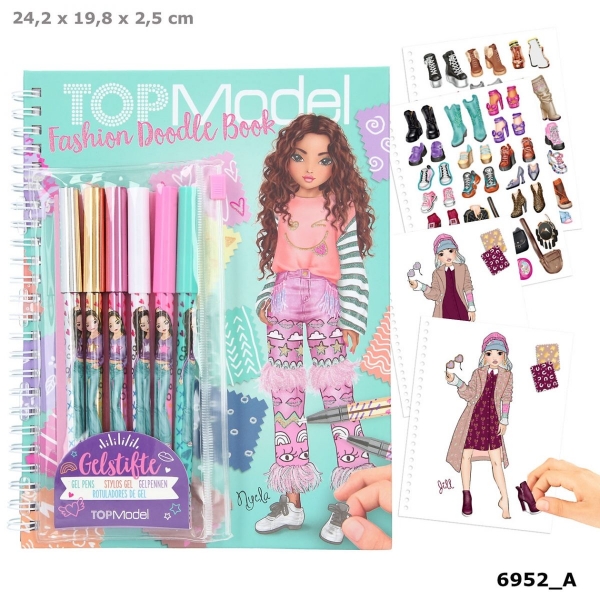 Depesche 6952 TOPModel Fashion Doodle Book mit Gelstiften