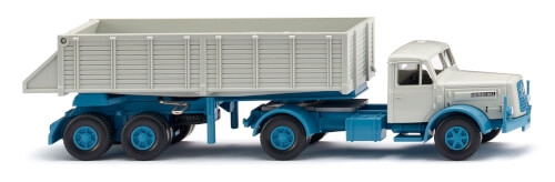 Wiking 67711 Hinterkippersattelzug (Henschel) - hellblau/papyrusweiß