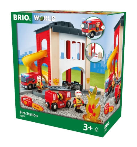 Ravensburger 63383300 BRIO 63383300 Große Feuerwehr-Station + Fahrzeug